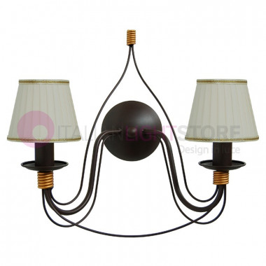 Flemish Wall lamp with lampshades silk classic style traditional RUSTICO COUNTRY