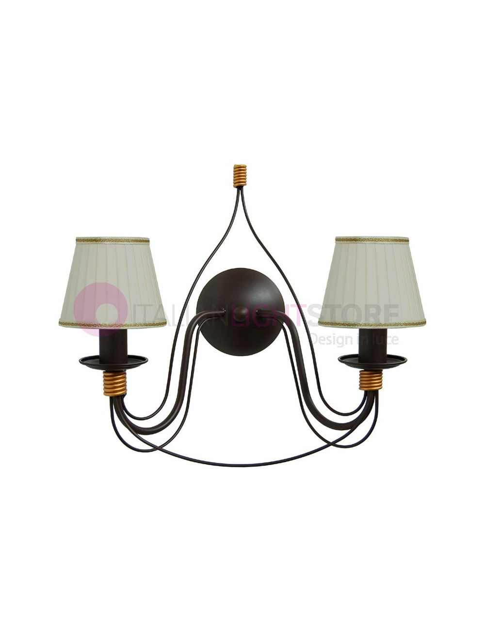 Flemish Wall lamp with lampshades silk classic style traditional RUSTICO COUNTRY