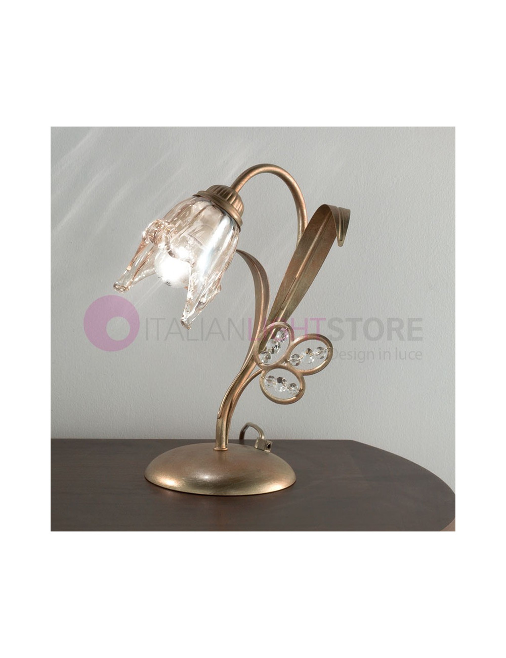 SOFIA Table et Lampe de Chevet Classic Rustic Style