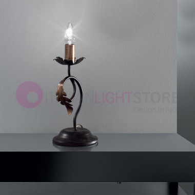 LUCY Lampe de Table en Fer Forgé Stile Rustico Fiorentino