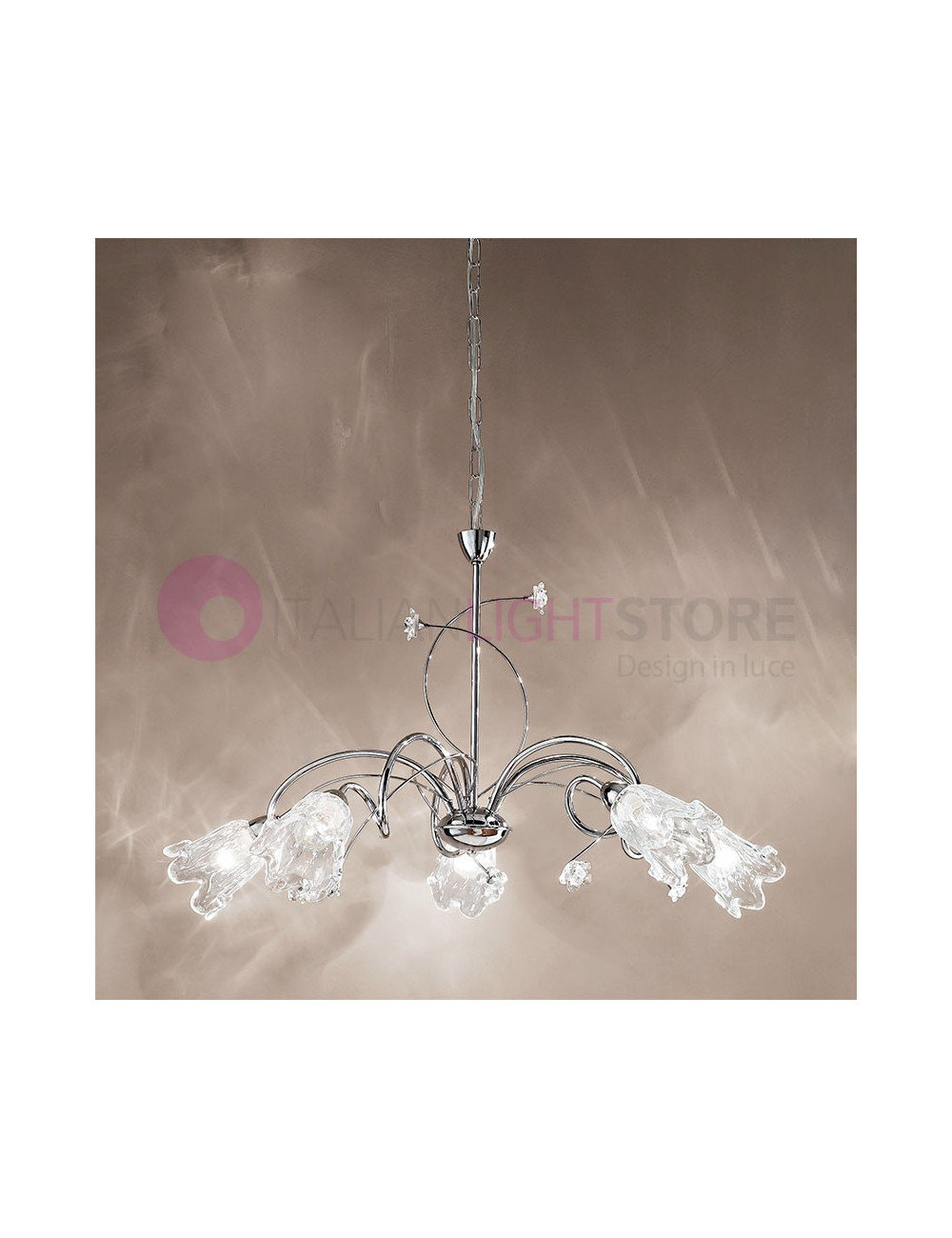 BETTA Chandelier 5 Luces Cromo Moderno