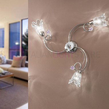 BETTA Ceiling and Wall Ceiling Lamp with 3 Lights Chrome Modern