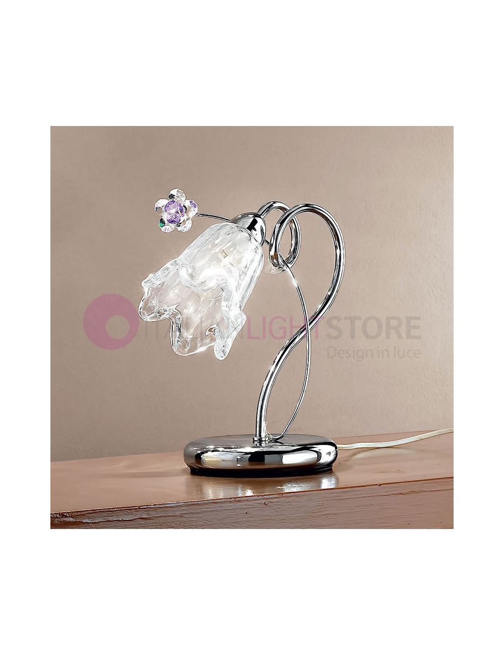 BETTA Lampe de Table Lumetto Chrome Moderne