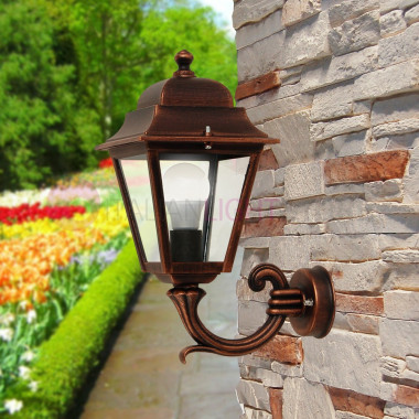 ATHENA PICCOLA Linterna de pared cuadrada clásica para jardín al aire libre