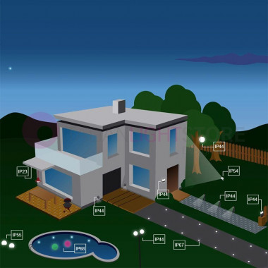 ORIONE S20 Applique Extérieure Jardin Sfera Globo d.20