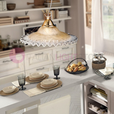 ANITA Glass kitchen pendant lamp