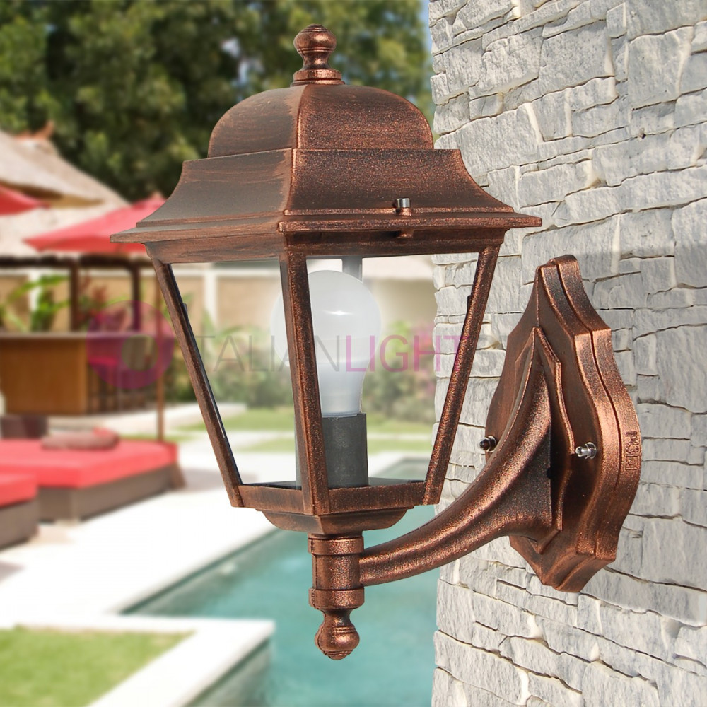 ATHENA PICCOLA Lanterne murale carrée classique pour jardin extérieur