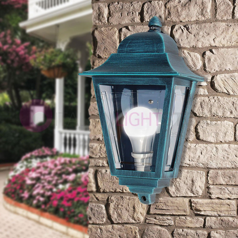 ATHENA PICCOLA Classic Square Wall Half Lantern for Outdoor