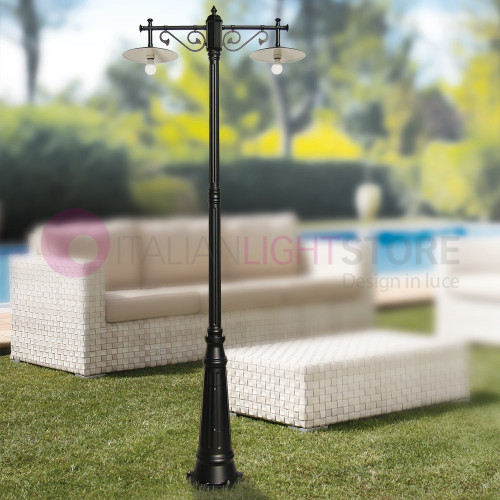 ELIO Lampadaire extérieur en aluminium anthracite avec plaques d.30