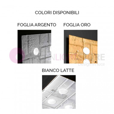 SAN MARCO Plafoniera Moderna in Vetro di Murano L. 50x50