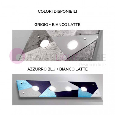 TRIGONO Plafoniera Moderna in Vetro di Murano L. 30x30