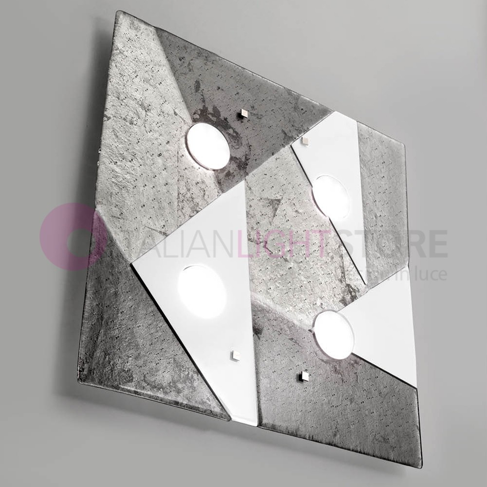 TRIGON Moderne Deckenleuchte aus Muranoglas L. 50x50 TRIGON Moderne Deckenleuchte aus Muranoglas L. 50x50