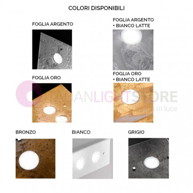 LUCIS para montaje en superficie Rectangular Moderno de Cristal de Murano L. 60x20