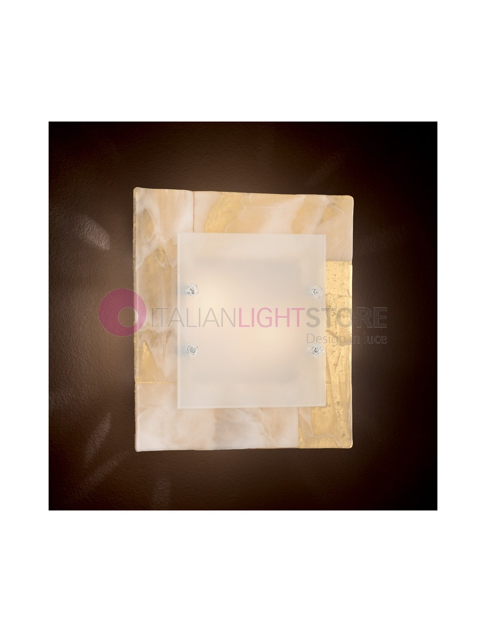 SAHARA Plafoniera Lampada Moderna in Vetro di Murano L. 35x35 SAHARA Plafoniera Lampada Moderna in Vetro di Murano L. 35x35