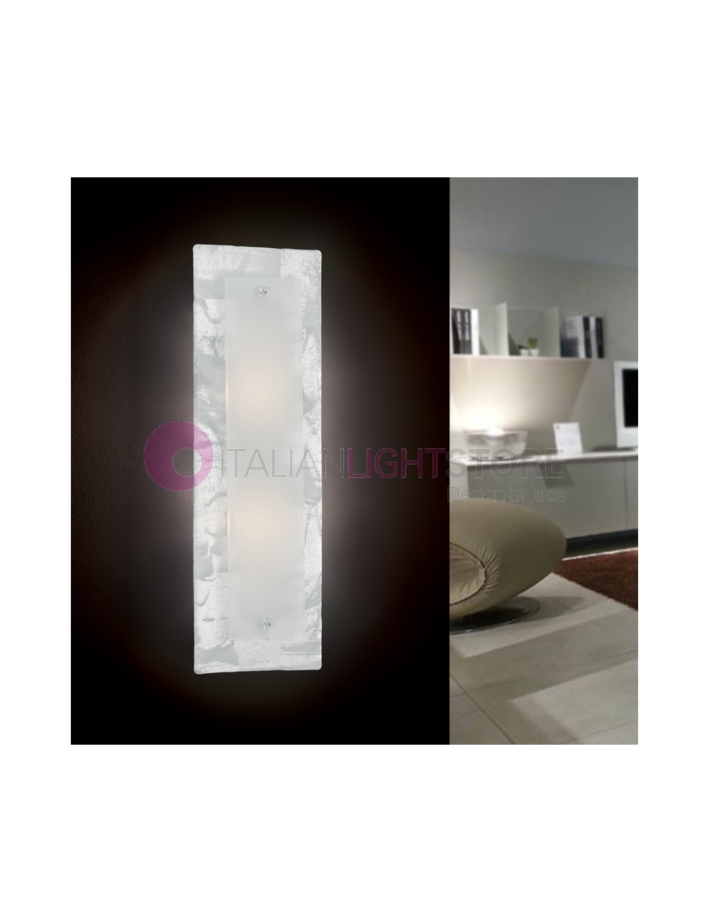 Sahara wall Sconce with Murano Glass 45x h15