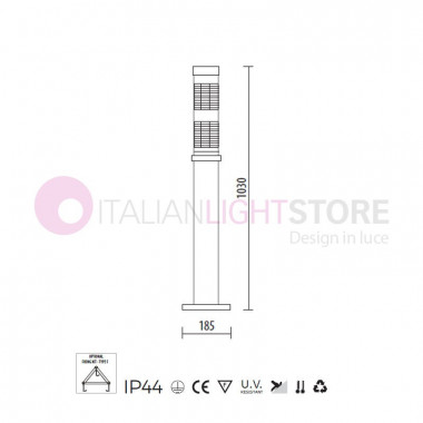FRESNEL Lampioncino Moderno h. 103 cm Illuminazione Giardino | Duralite