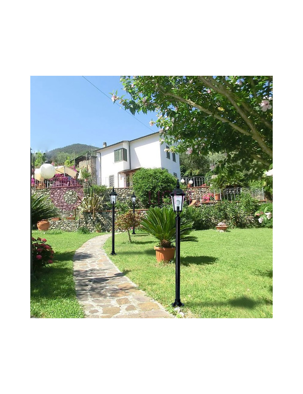 ANNECY Classic Outdoor Street Light Bollard Garden h.137 cm