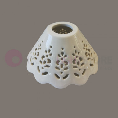 VOLTERRA Perforierte Keramik Tasse Ersatz für Lampen und Kronleuchter
