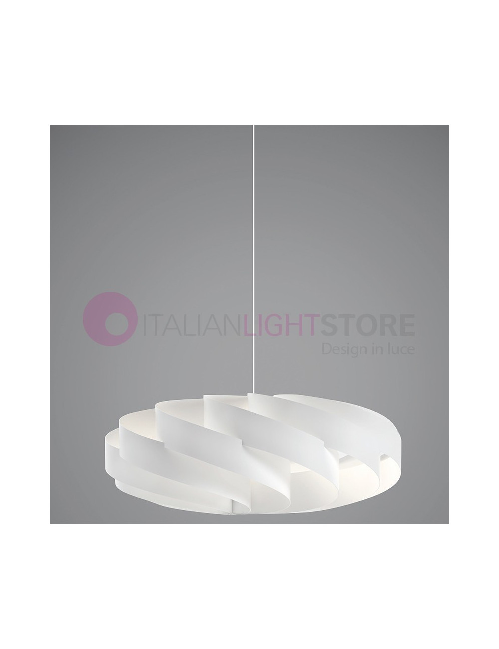 FLAT by Linea Zero, Suspension Lamp 4 Measures Modern Design Plastic