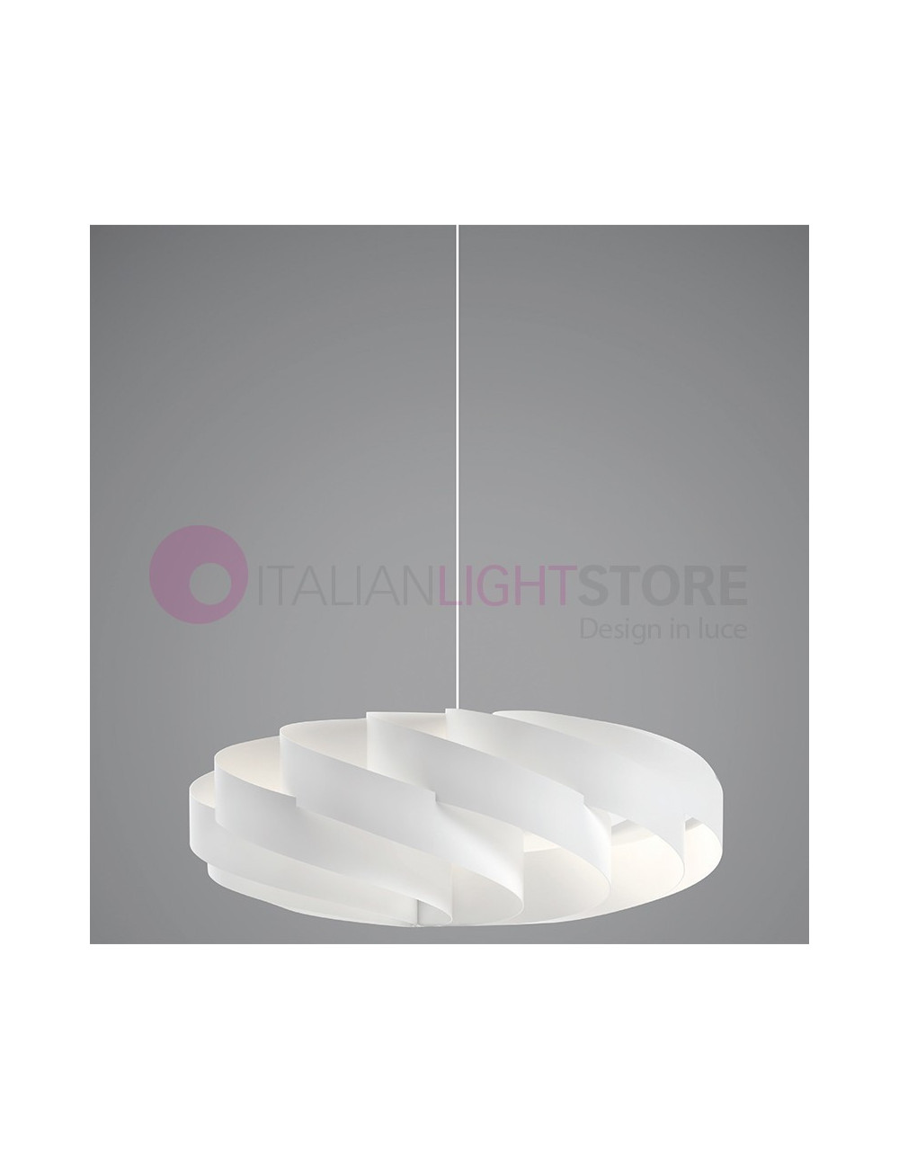 FLAT by Linea Zero, Lámpara de suspensión 4 medidas Plástico de diseño moderno