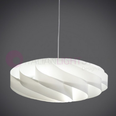 FLAT by Linea Zero, Suspension Lamp 4 Measures Modern Design Plastic