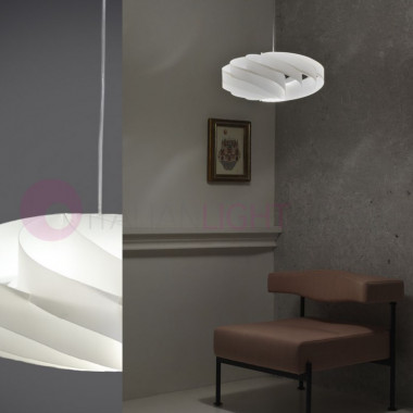 FLAT by Linea Zero, Lampada a Sospensione 4 Misure Design Moderno Plastica