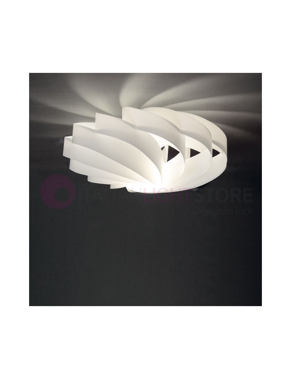 FLAT by Linea Zero,  Plafoniera Lampada da Soffitto 4 Misure Design Moderno Polilux