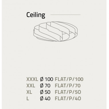 FLAT by Linea Zero, Plafonnier Plafonnier 4 Mesures Design Moderne Polilux