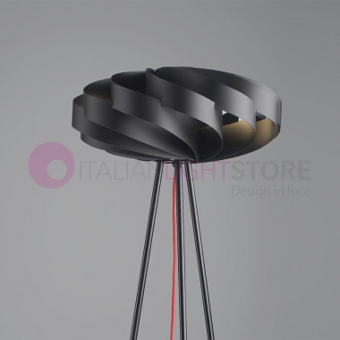 FLAT Floor Lamp with Tripod Plastic Lampshade Polilux Modern Design - Linea Zero