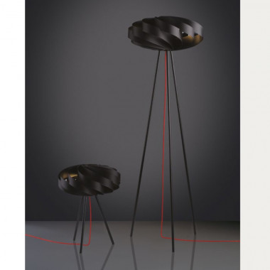 FLAT Floor Lamp with Tripod Plastic Lampshade Polilux Modern Design - Linea Zero