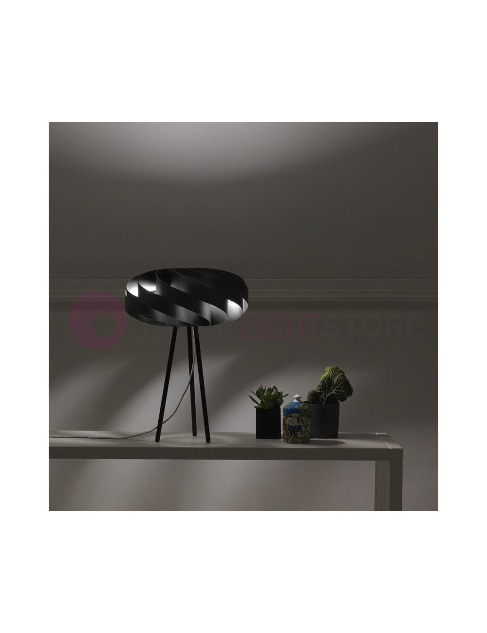 FLAT Piantana Lampada da Tavolo Treppiede Design Moderno - Linea Zero