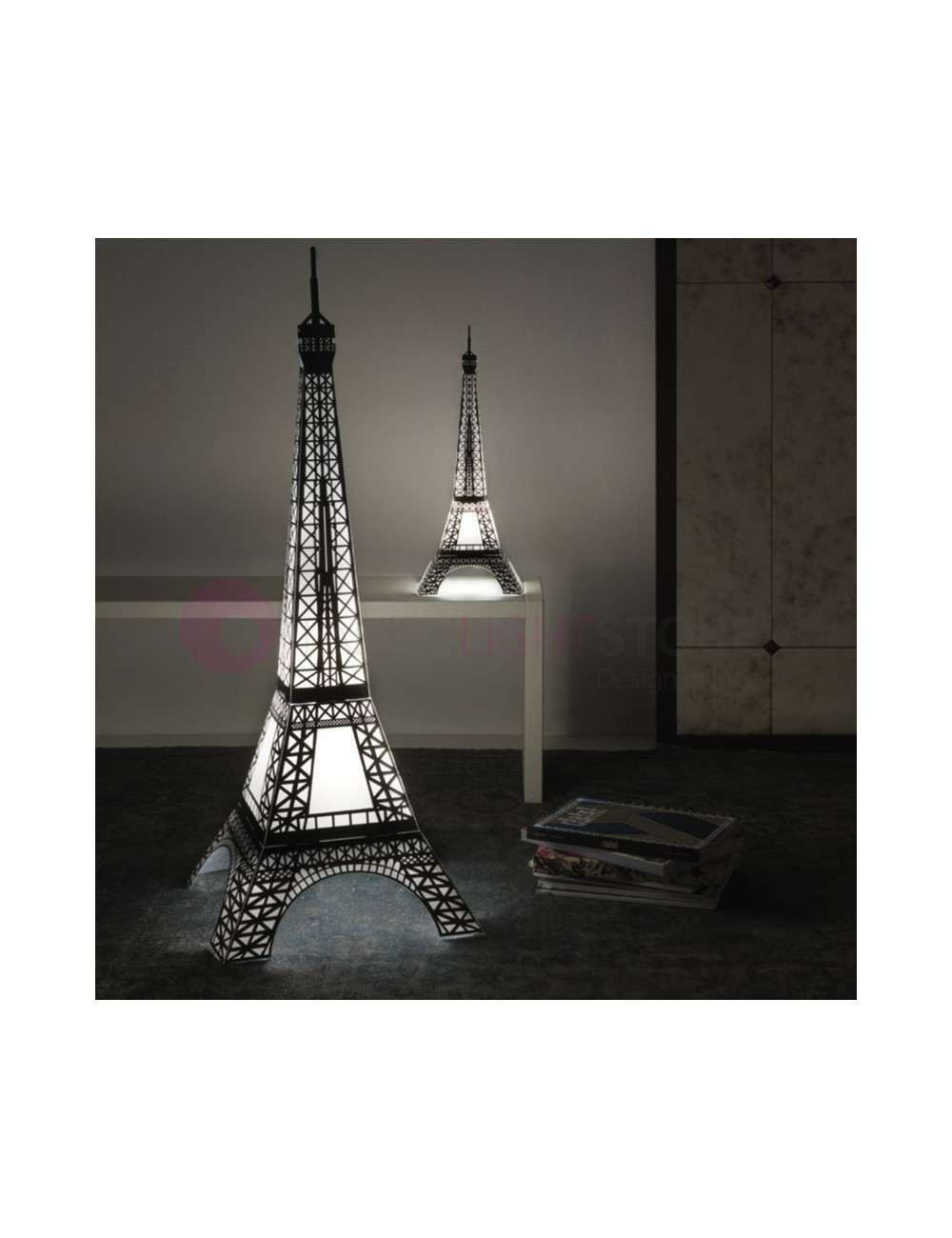EIFFEL by Linea Zero Lighting, Lámpara de pie Diseño moderno Torre Eiffel Brillante