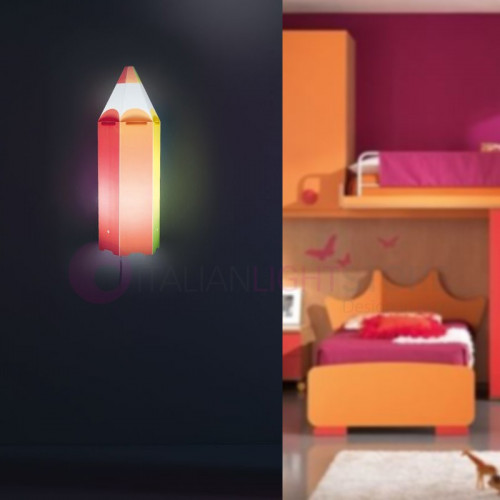 PIN-PEN Plafond lampe en forme de crayon pour chambre garçon enfant
