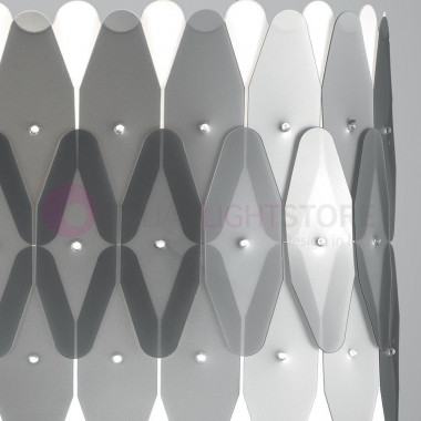 AMANDA BY LINEA ZERO ILLUMINAZIONE, Ovaler Lampenschirm mit Flieseneffekt im modernen Design
