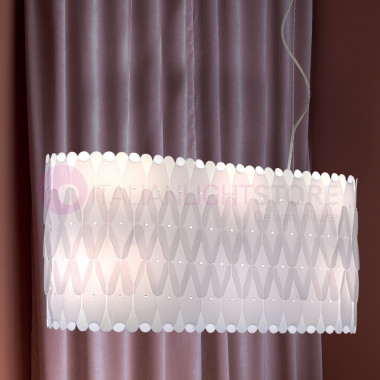 AMANDA BY LINEA ZERO ILLUMINAZIONE, Ovaler Lampenschirm mit Flieseneffekt im modernen Design