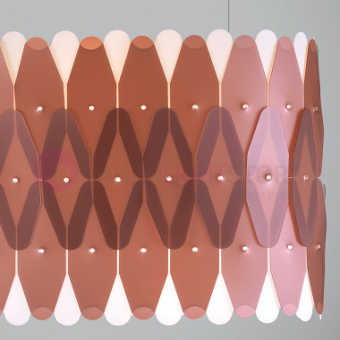 AMANDA BY LINEA ZERO ILLUMINAZIONE, Abat-jour ovale suspendu design moderne avec effet carrelage