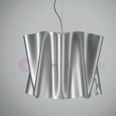 FOLIO by LINEA ZERO ILLUMINAZIONE, Modern Design Pendant Lamp 3 sizes fabric effect