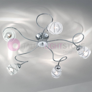 CAMILLA Ceiling Lamp with 5 Lights Modern Chrome for Bedroom