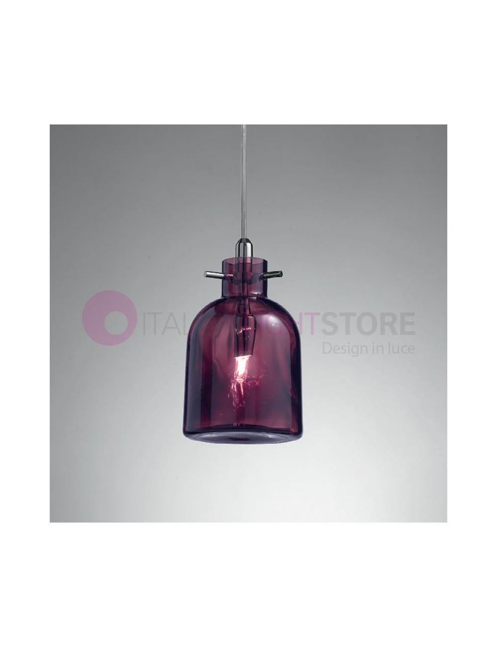 BOSSA NOVA 2763 Selene Lighting | Blown glass bottle suspension modern design | Selene