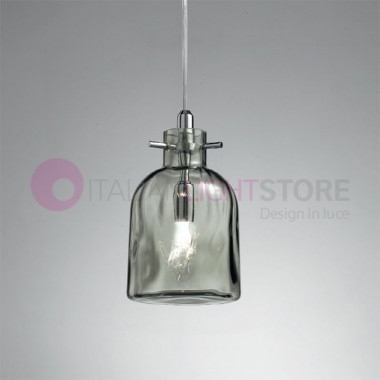 BOSSA NOVA 2763 Selene Lighting | Blown glass bottle suspension modern design | Selene