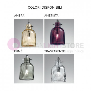 BOSSA NOVA 2766 Selene Lighting |  Blown Glass Bottle Lamp D.10 Modern Design