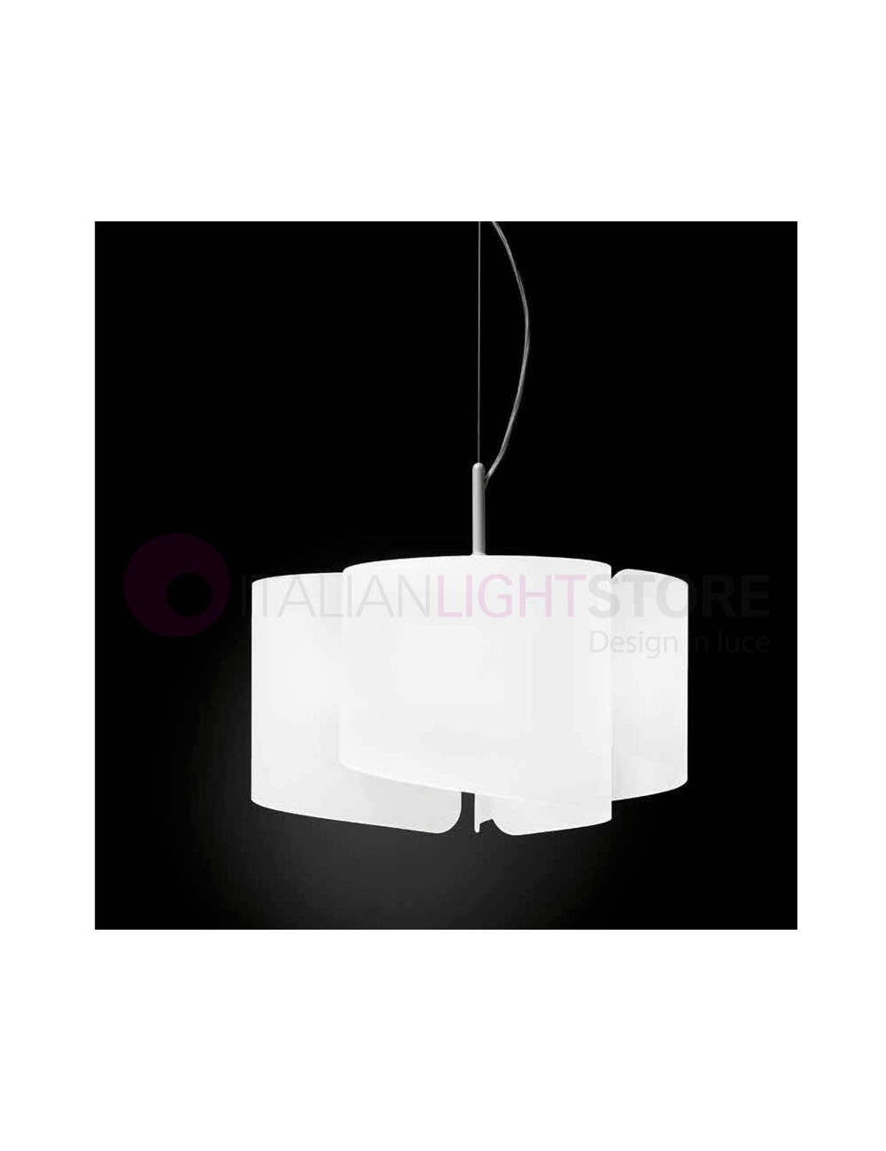 PAPIRO Selene Illuminazione | Sospensione Lampadario Vetro Cristallo Design Moderno