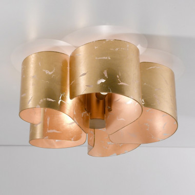 PAPIRO 374/5 Selene Illuminazione | Plafoniera Lampadario Cristallo Design Moderno