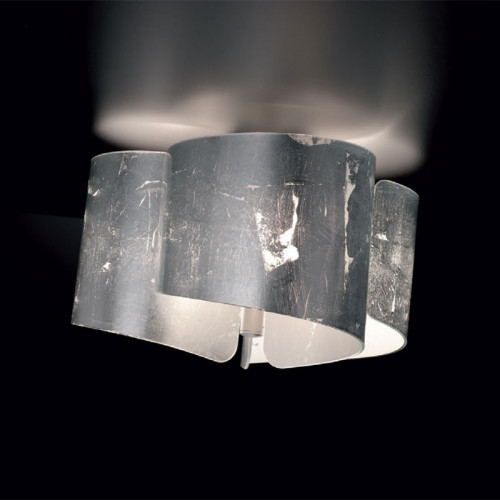 PAPIRO 0374 Selene Illuminazione | Plafoniera Lampadario da soffitto Cristallo Extra Chiaro D.50 Design Moderno