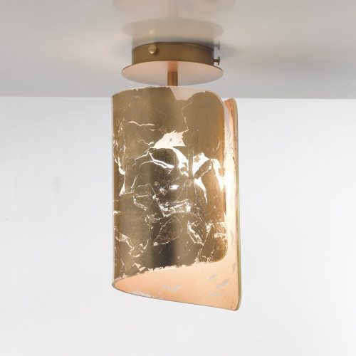 PAPYRUS 0377 Selene Lighting | Curved Crystal Ceiling Lamp D.15 Modern Design