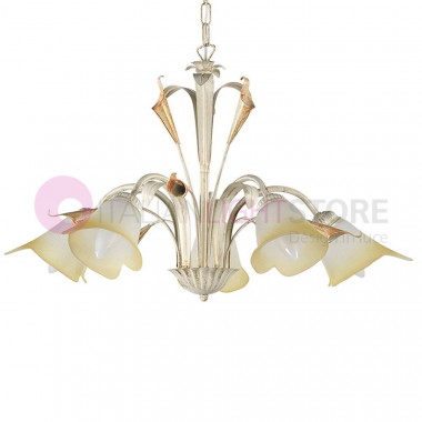 The CALLA 5 Light Chandelier Ivory Classic Style of Florentine