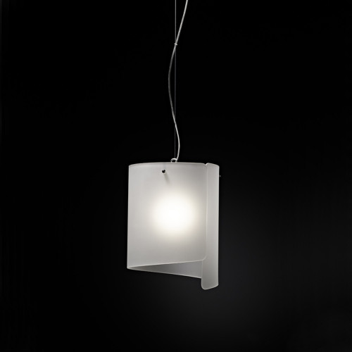 PAPYRUS 0385 Selene Lighting | Suspension Crystal Curved Glass D.26 Modern Design