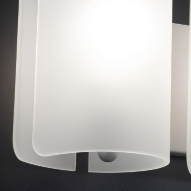 PAPYRUS 0378 Selène Beleuchtung | Wandleuchte Doppellicht Gebogenes Glas Modernes Design