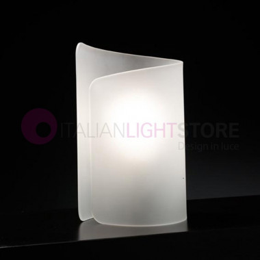 PAPIRO 0372 Selène Lighting | Table Lamp Bedside Lamp Curved Crystal D.15 Modern Design