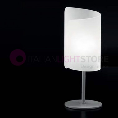 PAPIRO 0380 | d’éclairage Selène Lampe de Table Table de Chevet Abat-Jour en Cristal Incurvé Design Moderne
